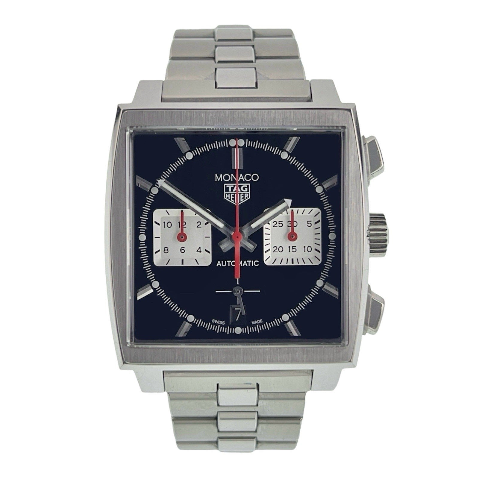 Tag Heuer Monaco Stainless Steel Black Dial 39mm Automatic Men's Watch CBL2113