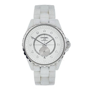 Chanel J12 Ceramic & Steel Silver Color Dial 37mm Automatic Women’s Watch H4345