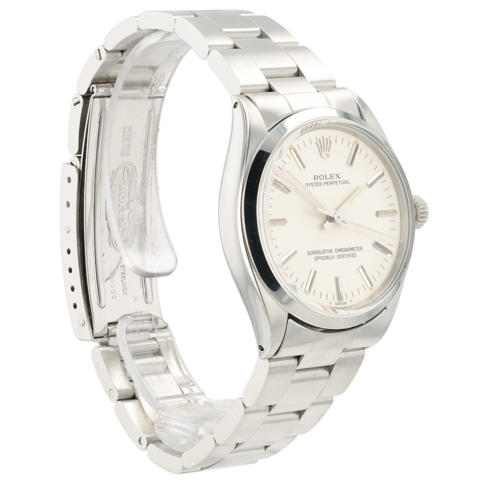 Rolex Oyster Perpetual Silver Dial Stainless Steel 34mm Automatic Men’s 1002