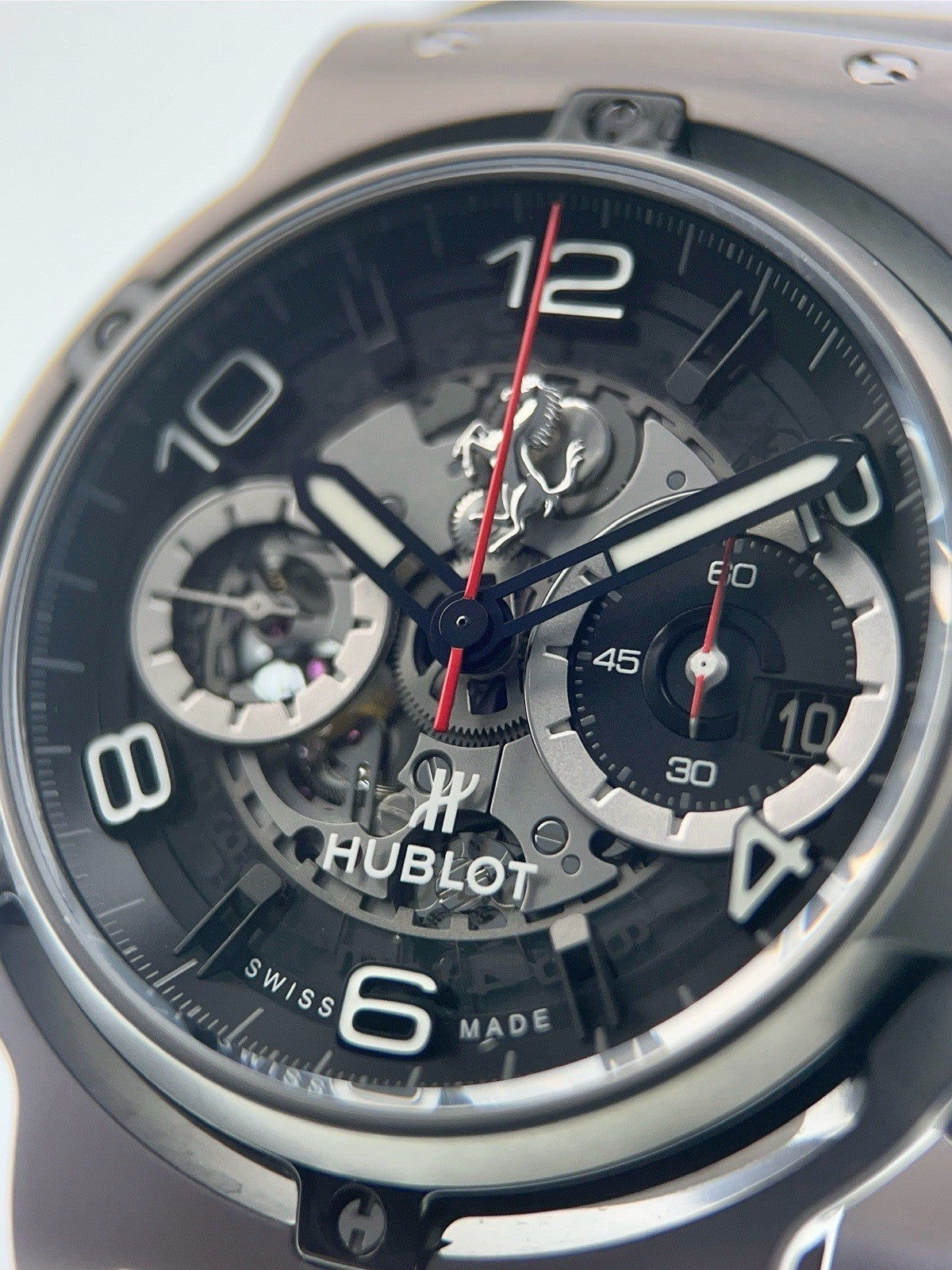 Hublot Classic Fusion Ferrari Titanium Skeleton Dial 45mm Men's 526.NX.0124.VR