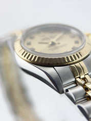 Rolex Lady Datejust Gold & Steel Champagne Dial Automatic Women's Watch 76193