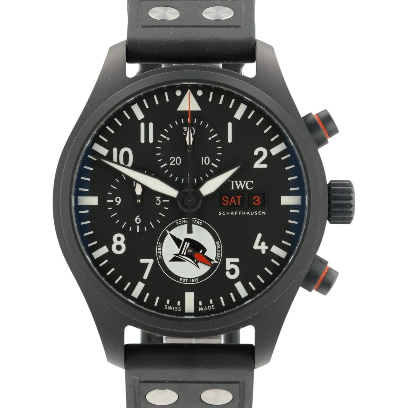 IWC Pilot Chronograph “Tophatters” Black Dial Ceramic 44mm Automatic IW389108