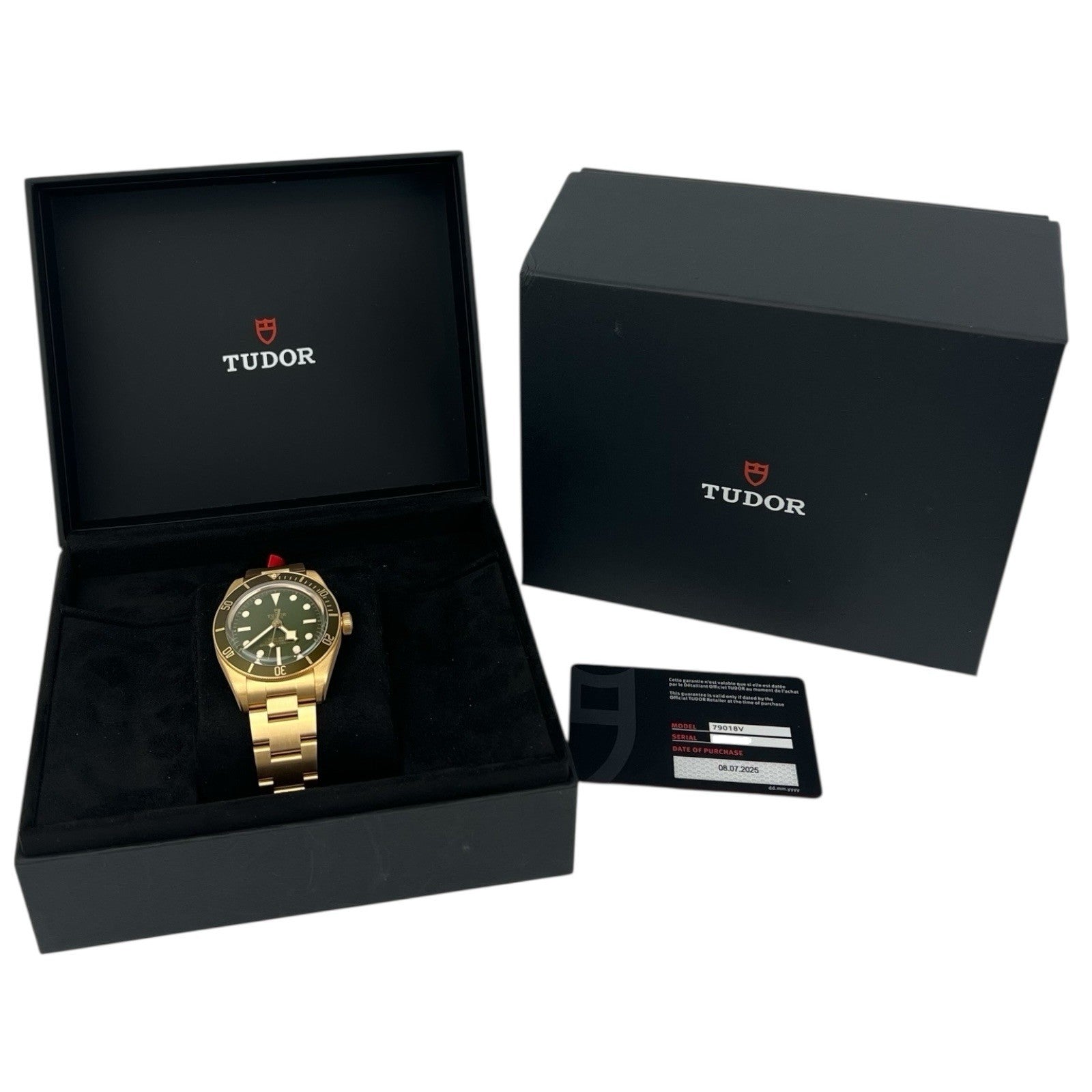 NEW 2025 Tudor Black Bay 18k Yellow Gold Green Dial Automatic Men's Watch 79018V