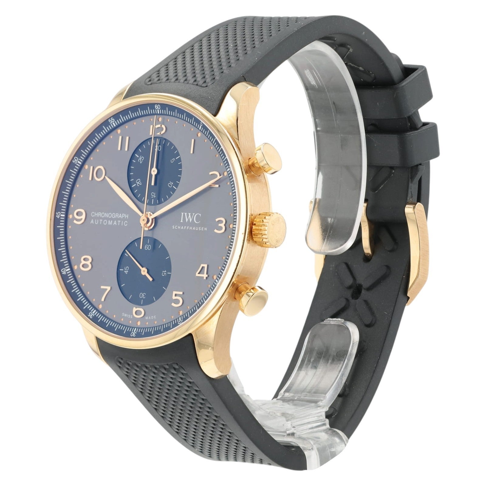 IWC Portugieser Chrono Gray Dial 18k Rose Gold 41mm Auto Men's Watch IW371610