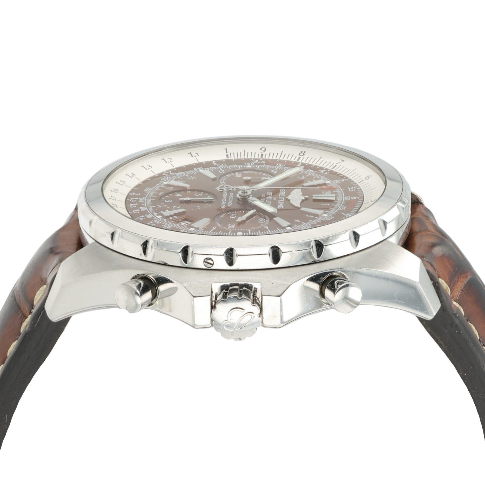 Breitling Bentley Brown Dial Stainless Steel 49mm Automatic Mens Watch A25363
