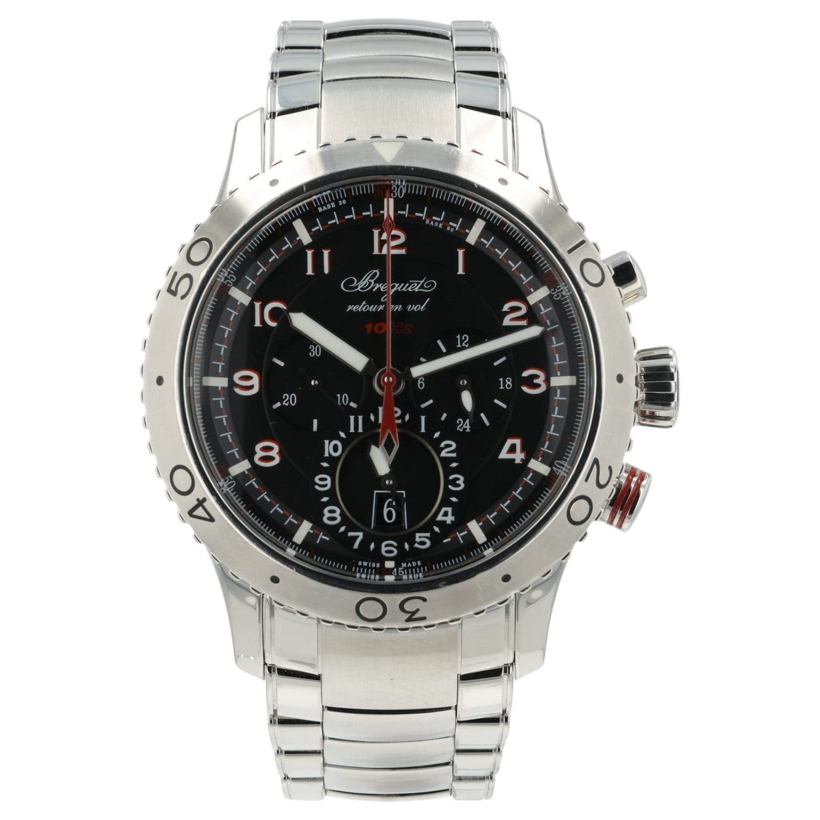 Breguet Type XXII Black Dial Stainless Steel 44mm Automatic Mens 3880ST/H2/SX0