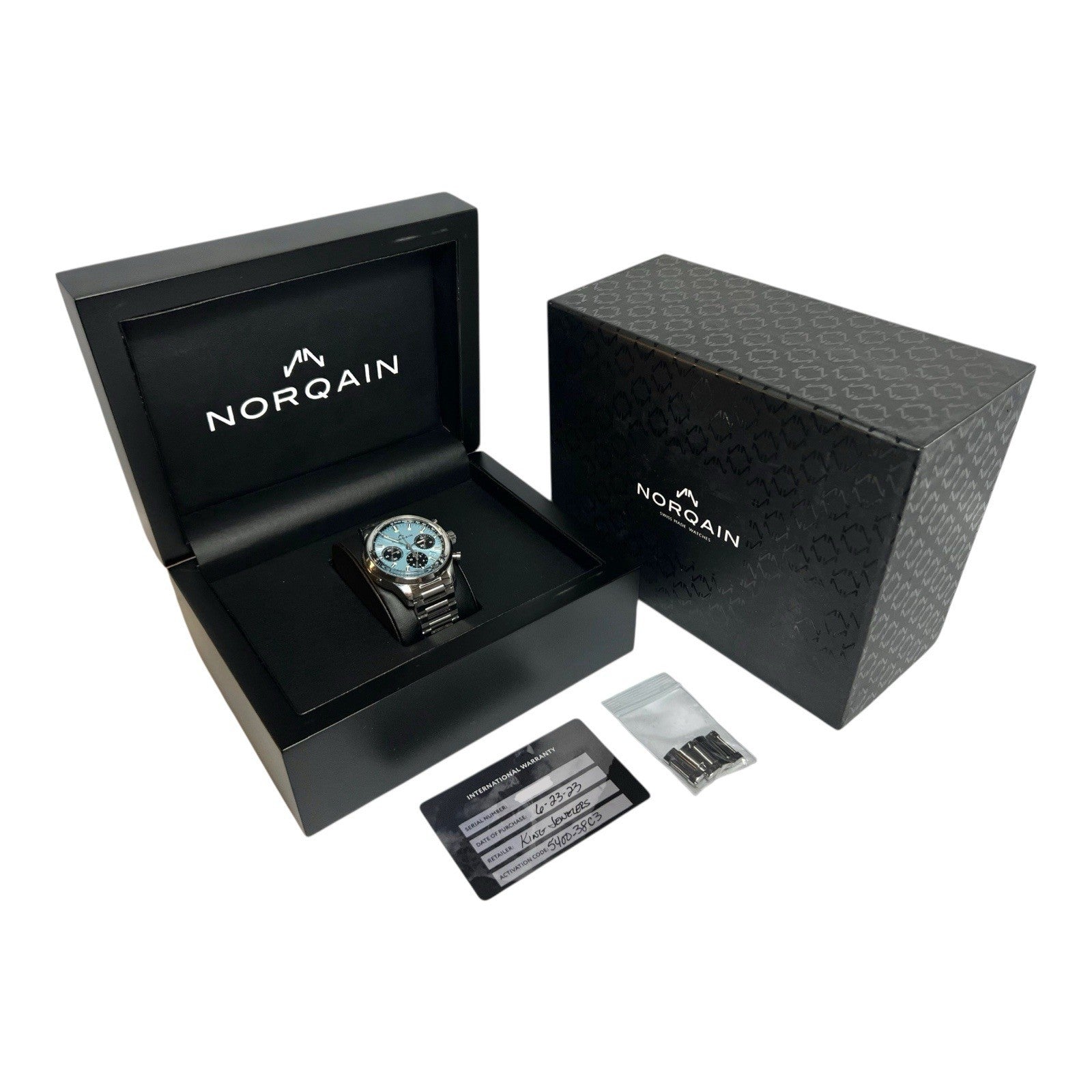 Norqain Freedom Stainless Steel Ice Blue Dial 40mm Automatic Men's Watch N2201