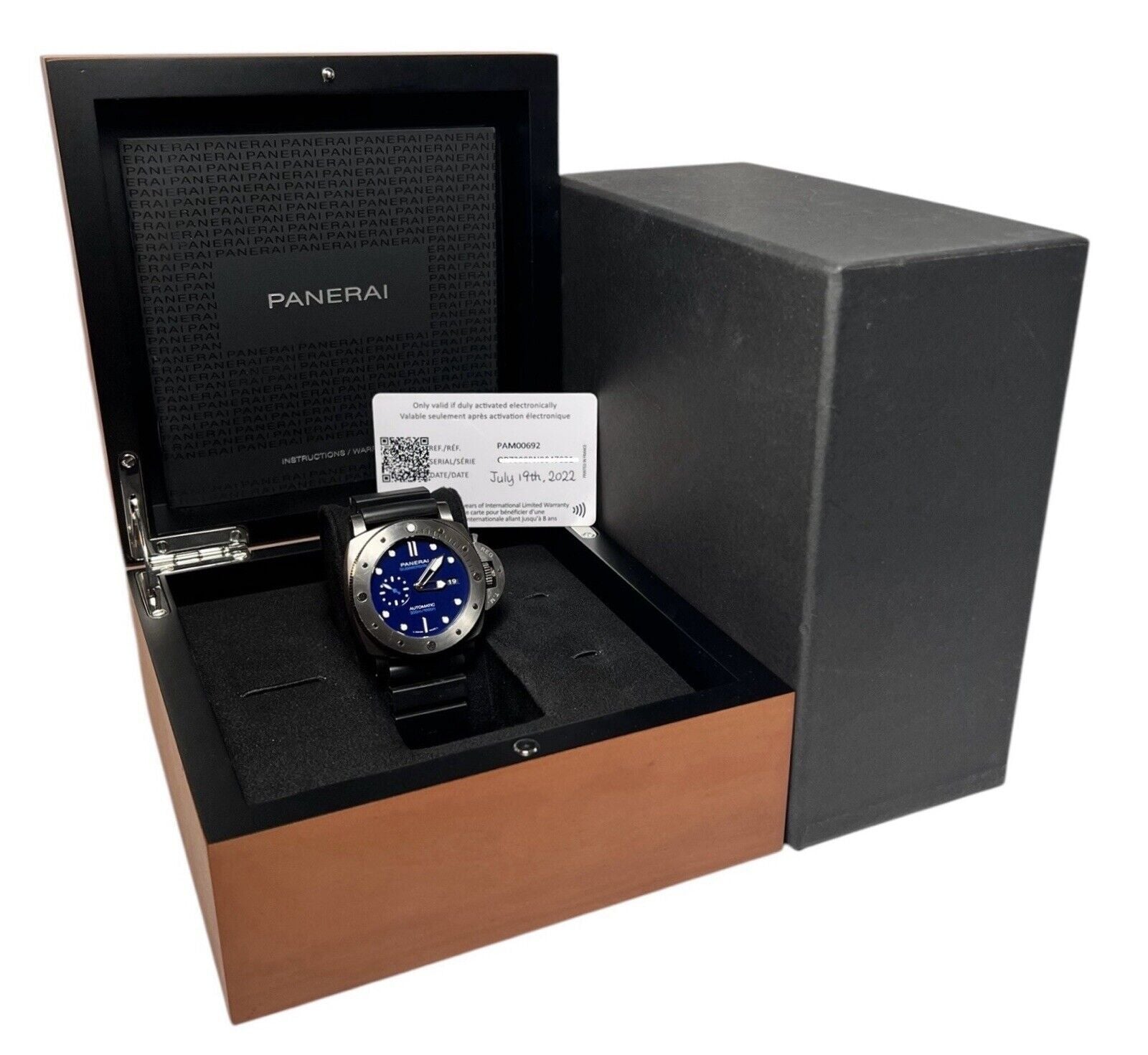 Panerai Luminor BMG-TECH Titanium Blue Dial 47mm Automatic Men’s Watch PAM00692