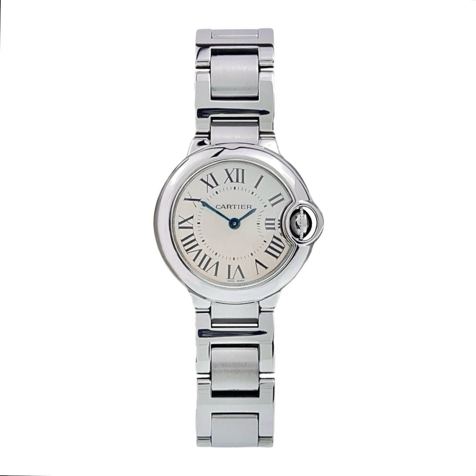 Cartier Ballon Bleu Stainless Steel Silver 28mm Quartz Women's Watch W69010Z4