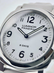 Panerai Luminor Base 8 Days Steel White Dial 44mm Manual Wind Men’s PAM00561