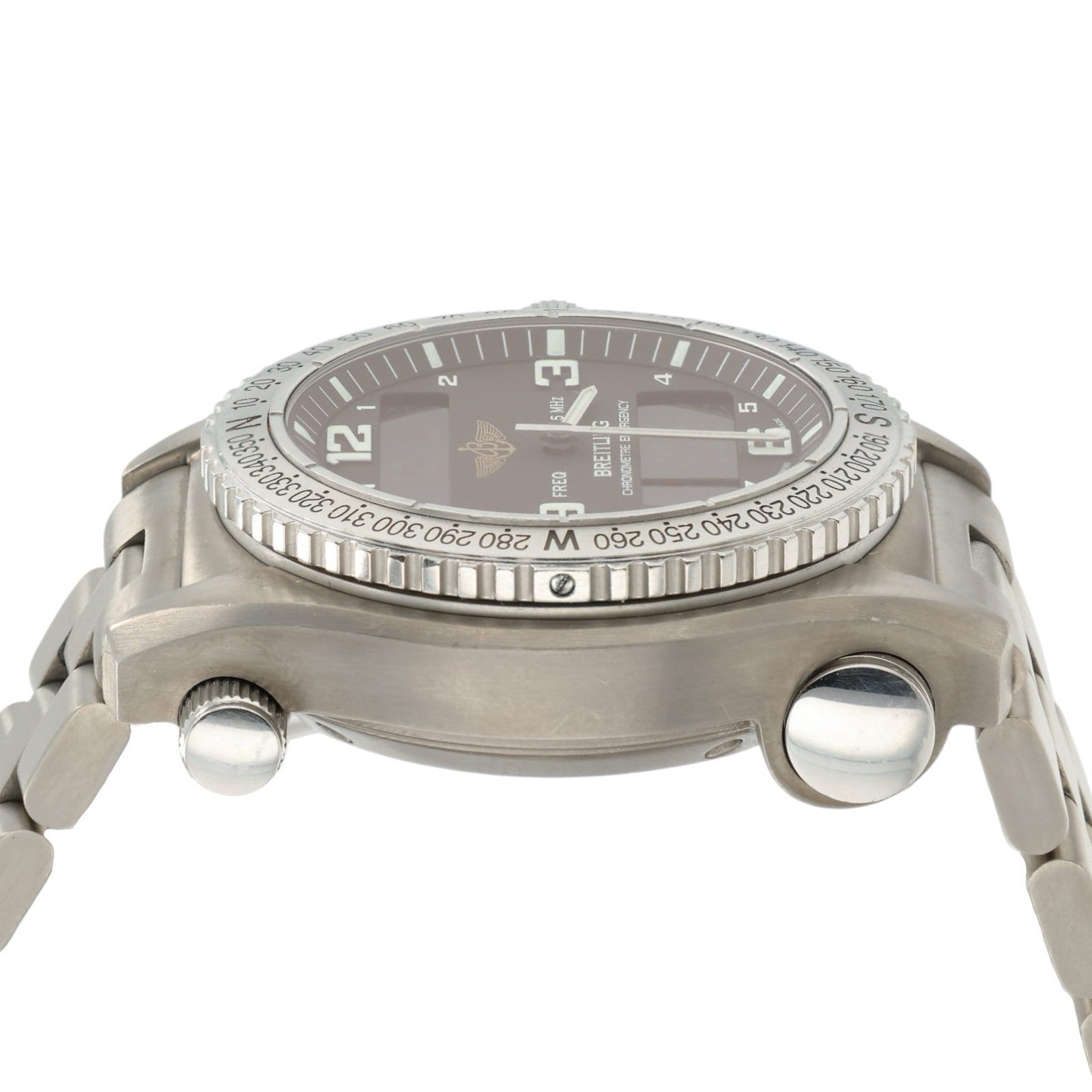 Breitling Emergency Black Dial Titanium 43mm Quartz Movement Mens Watch E76321