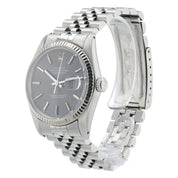 Rolex Datejust Grey Dial Stainless Steel 36mm Automatic Men’s Watch 16014