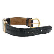 Omega T17 Light Blue Color Dial 9k Gold 20mm Manual Wind Unisex Watch