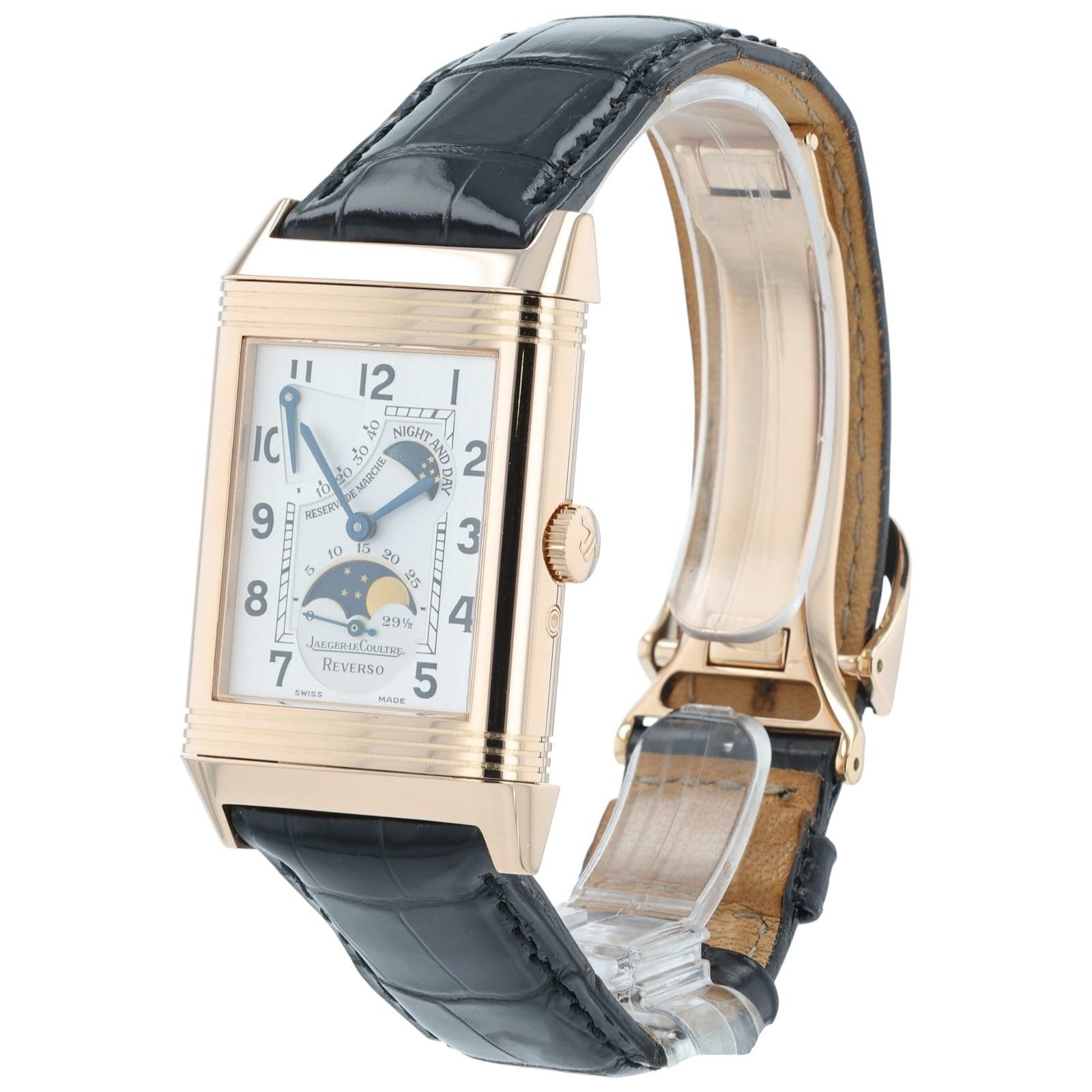 Jaeger LeCoultre Reverso 18k Rose Gold Silver Dial 26mm Manual Wind Q2752420