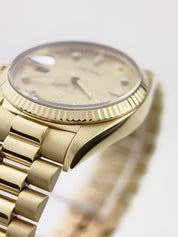 Rolex Day Date 18k Yellow Gold Champagne Dial 36mm Automatic Men’s Watch 18038