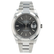 Rolex Datejust Stainless Steel Gray Dial 41mm Automatic Movement Men’s 126300