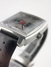 Tag Heuer Monaco Stainless Steel Grey Dial 39mm Automatic Mens Watch CAW211B
