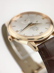 Omega De Ville 18k Rose Gold Silver Dial 39.5mm Auto Watch 424.53.40.21.02.001