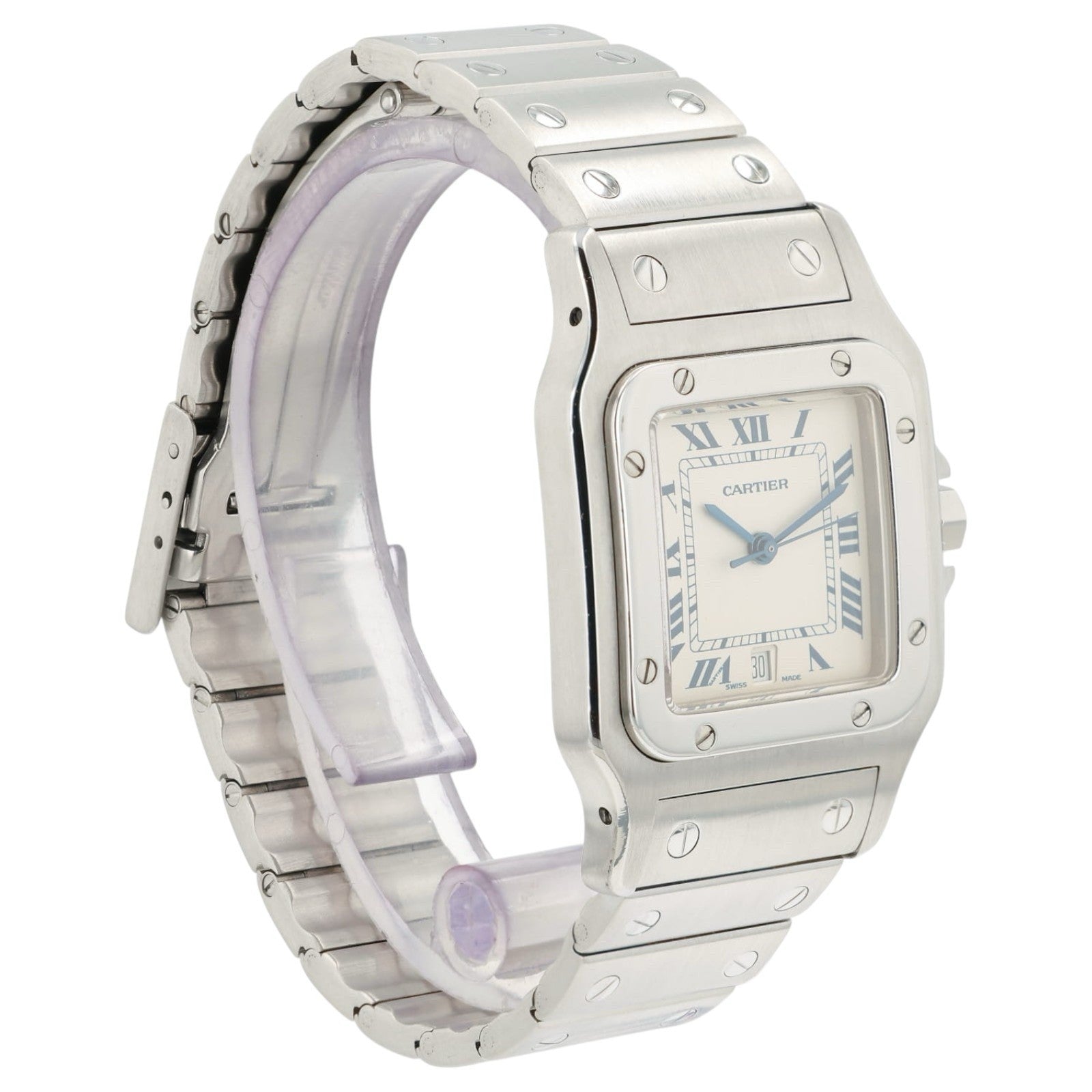 Cartier Santos Galbee Silver Dial Stainless Steel 29x41mm Quartz Unisex 1564