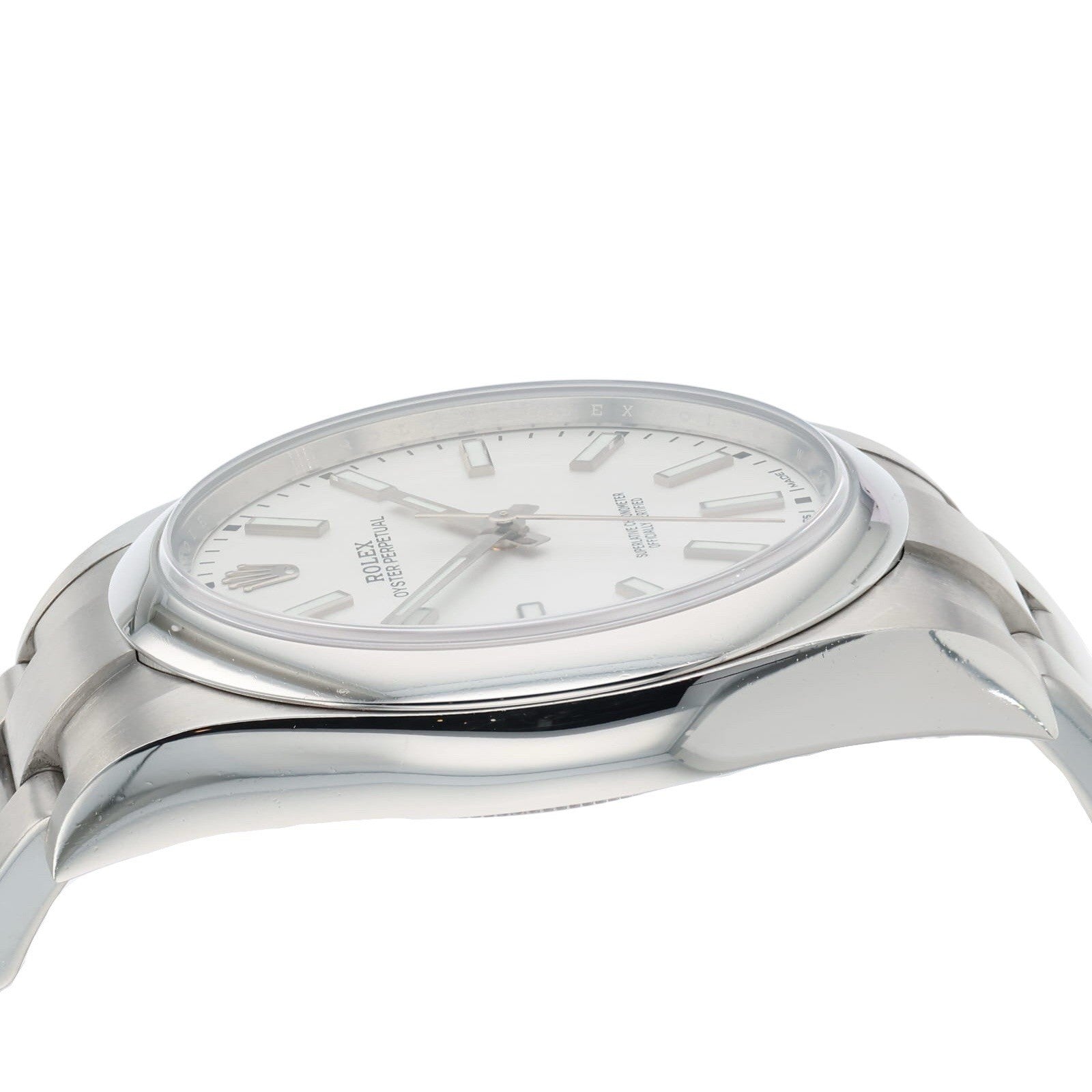 Rolex Oyster Perpetual 39 Stainless Steel White Dial 39mm Automatic Mens 114300