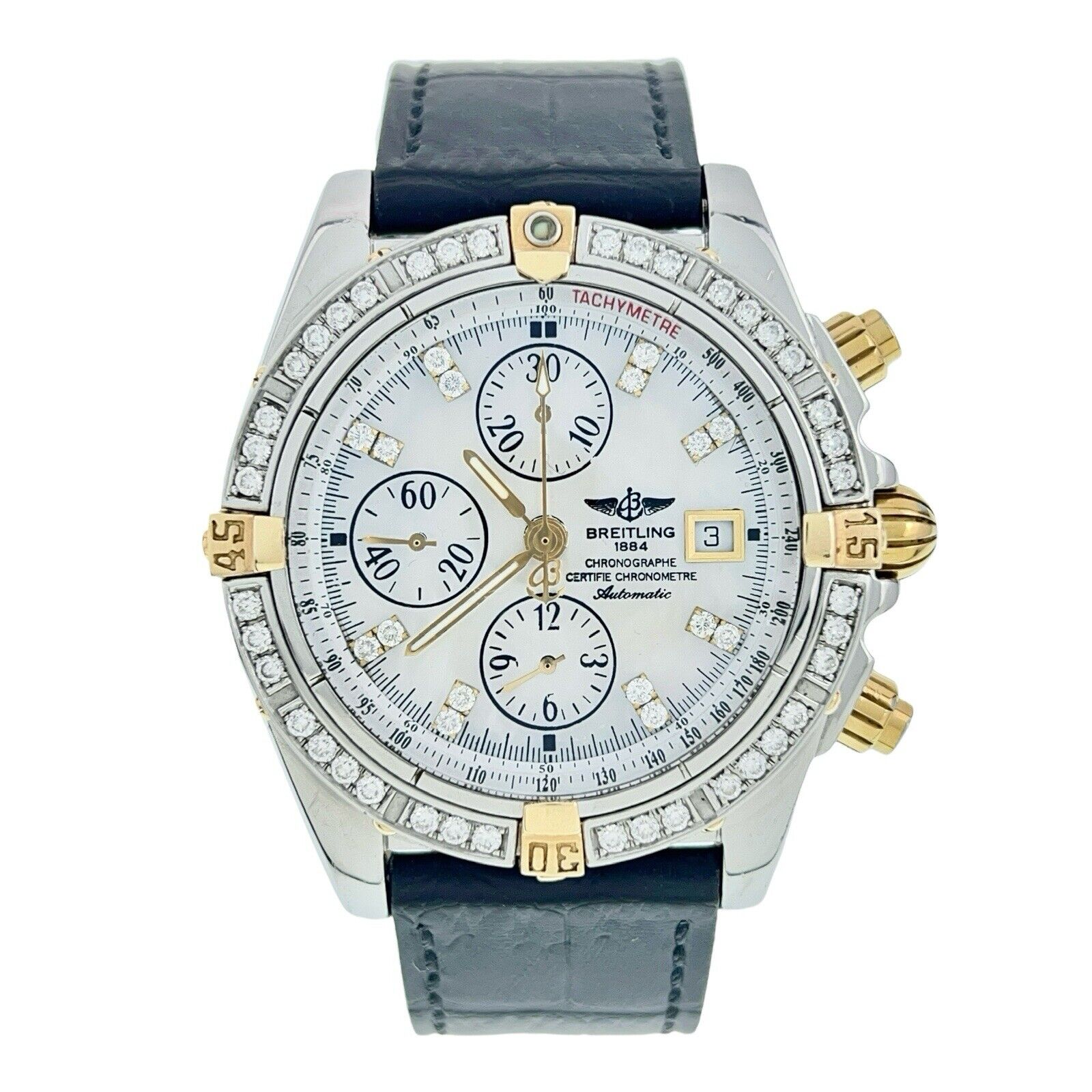 Breitling Chronomat Evolution Steel Mother Of Pearl Dial 43mm Automatic A13356