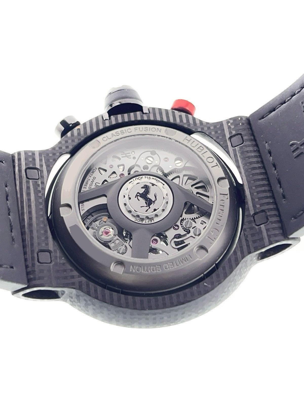 Hublot Classic Fusion Ferrari Carbon Skeleton Dial 45mm Auto Mens 526.QB.0124.VR