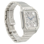 Cartier Santos Skeleton Dial Stainless Steel 39.8mm Manual Wind Mens WHSA0015
