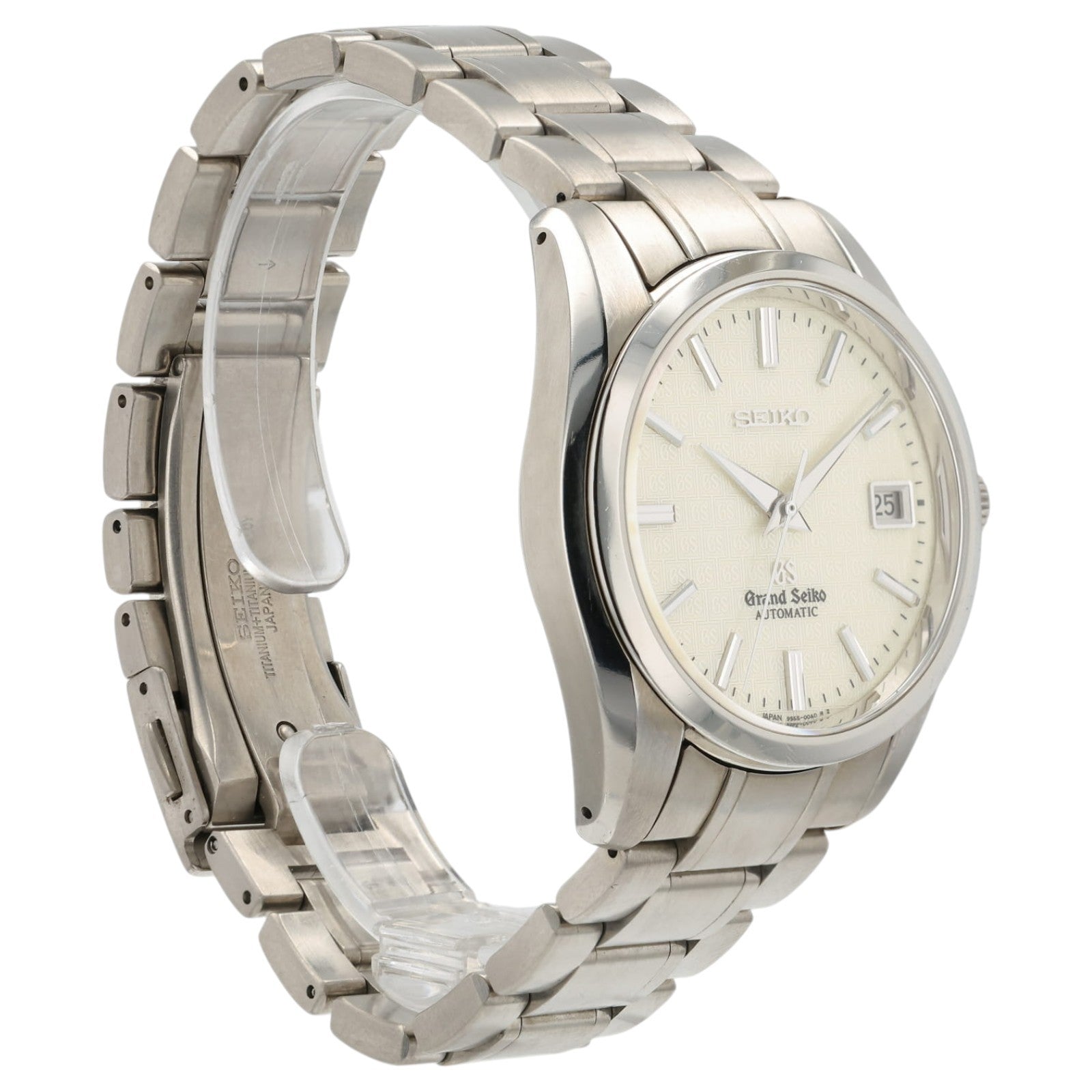 Grand Seiko Heritage Beige Dial Titanium 37mm Automatic Mens Watch SBGR025