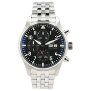 IWC Pilots Chrono Black Dial Stainless Steel 43mm Automatic Mens Watch IW378002
