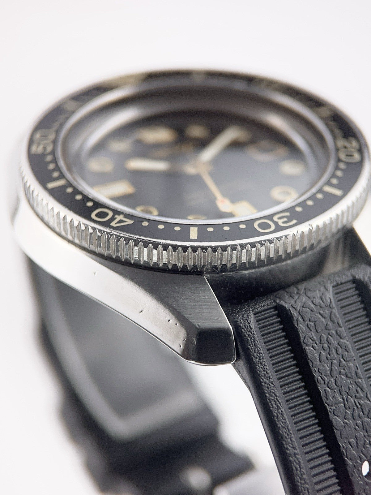 Seiko Stainless Steel Black Dial 44mm Automatic Movement Mens Watch 6159-7000