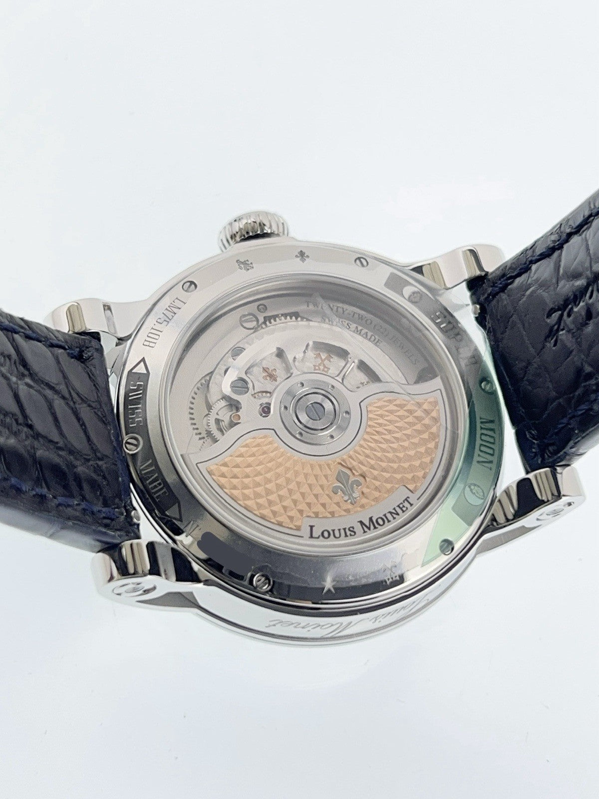 NEW Louis Moinet Super Moon Steel Silver Dial 45mm Automatic Men's Watch