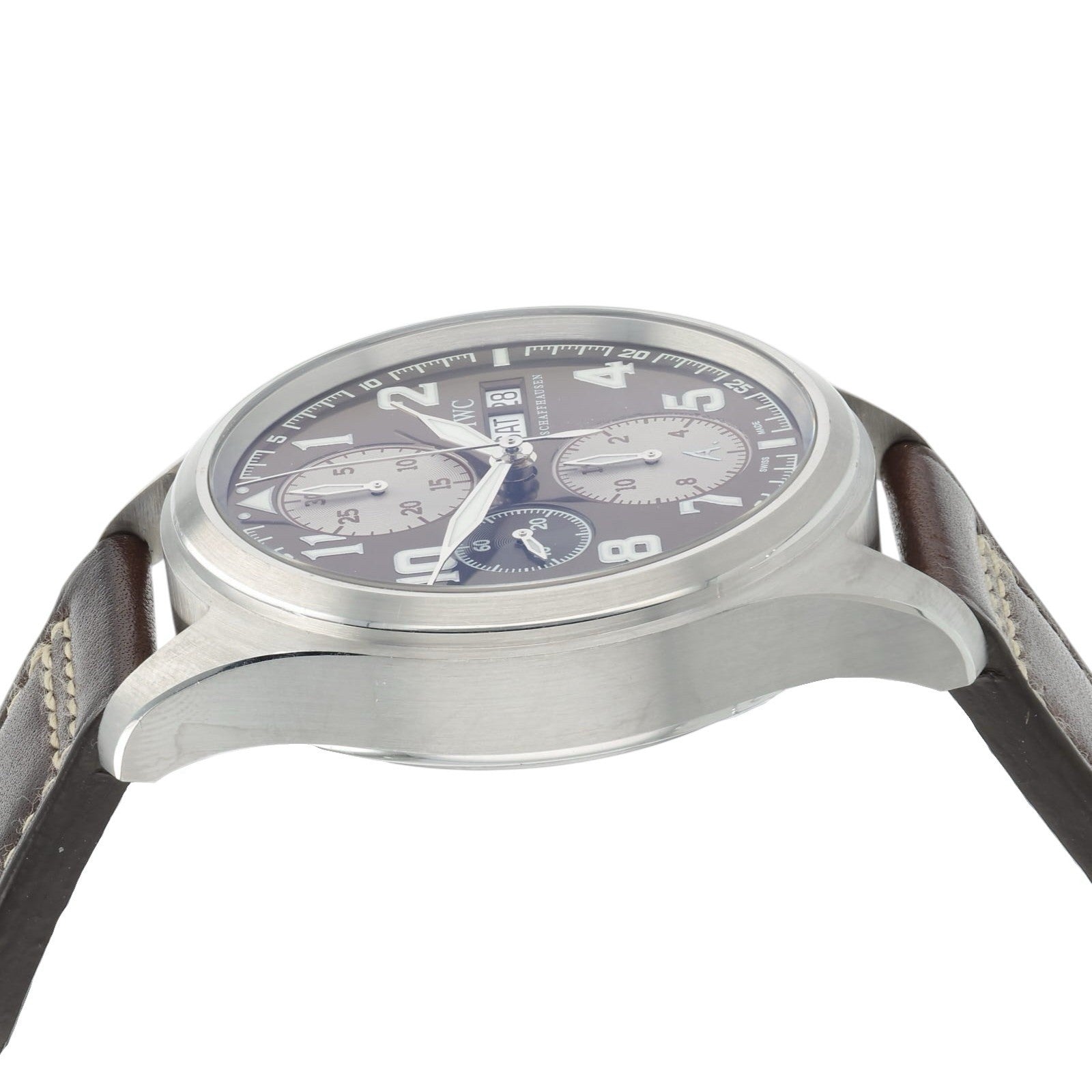 IWC Pilot Chrono Brown Dial Stainless Steel 42mm Automatic Men’s Watch IW371709