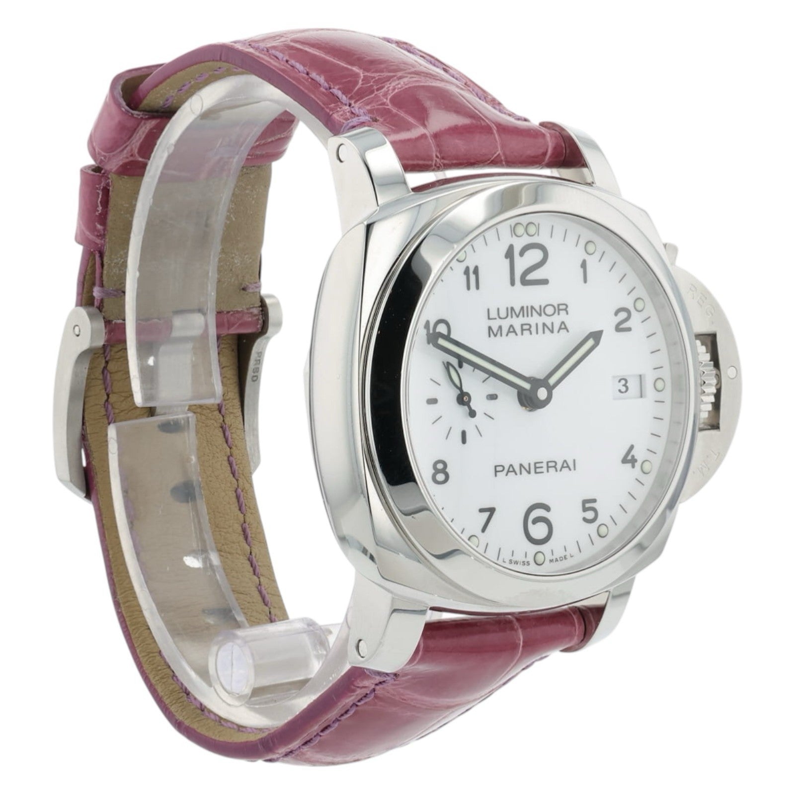 Panerai Luminor White Dial Stainless Steel 42mm Automatic Men’s Watch PAM00523