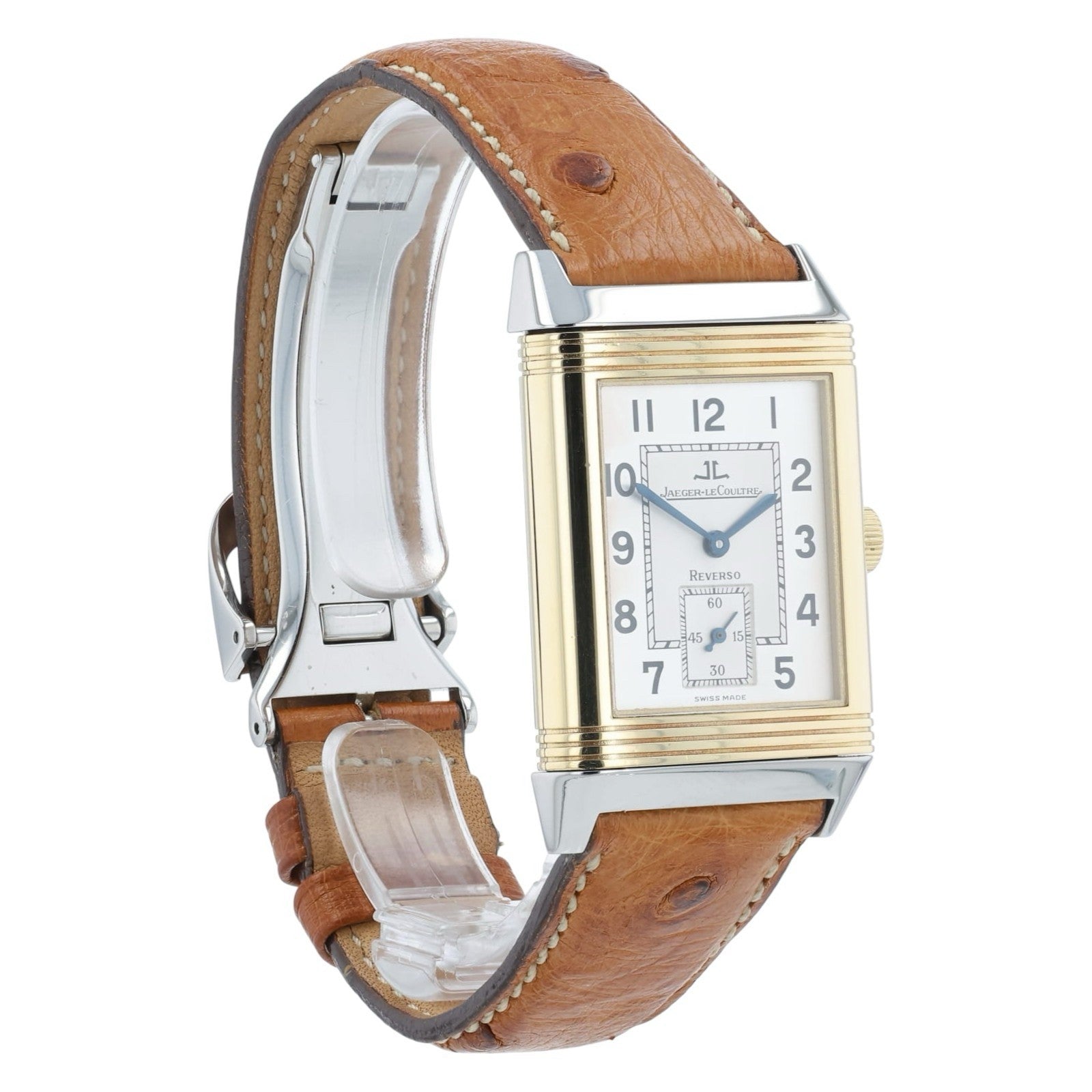 Jaeger-LeCoultre Reverso 18k Yellow Gold & Steel Silver Dial 26x42mm 270.8.62