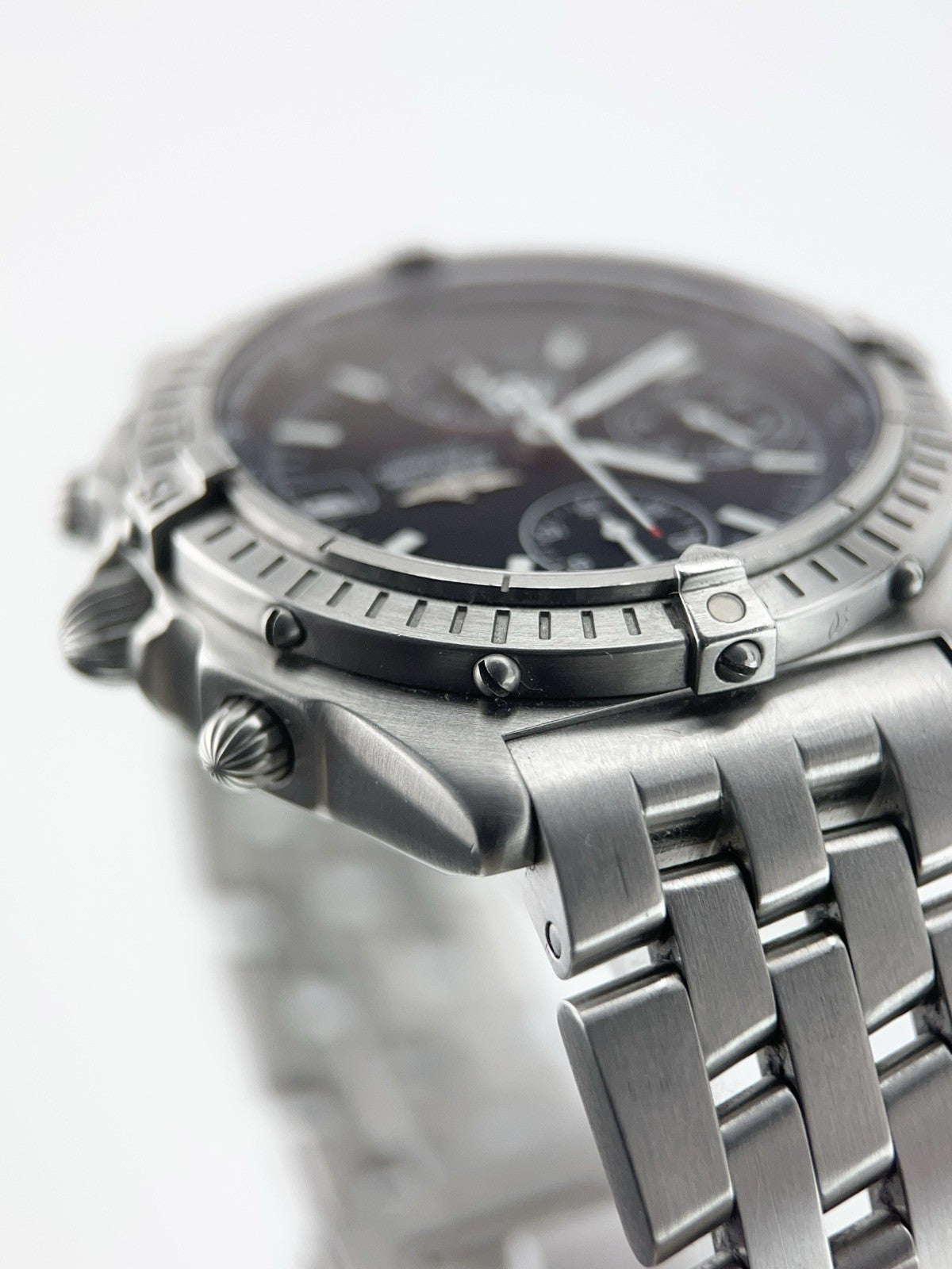 Breitling Blackbird Stainless Steel Black Dial 39mm Automatic Mens Watch A13350