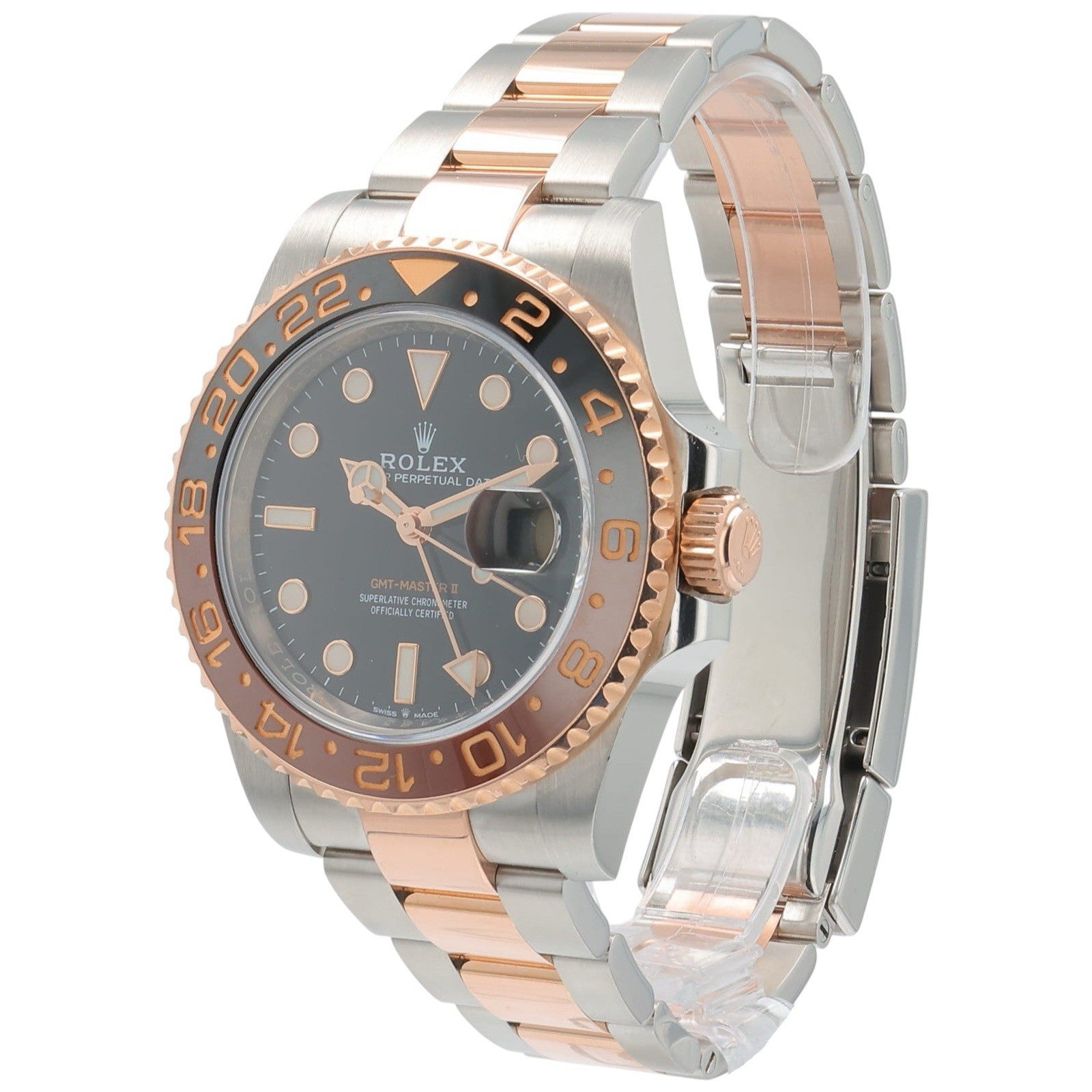 Rolex GMT-Master II Rose Gold & Steel Black Dial 40mm Automatic Men’s 126711CHNR