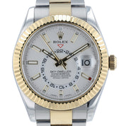 Rolex Sky Dweller White Dial Gold & Steel 42mm Automatic Men’s Watch 326933