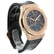 Hublot Classic Fusion 18k Rose Gold Black Dial 45mm Auto Mens 525.OX.0180.LR