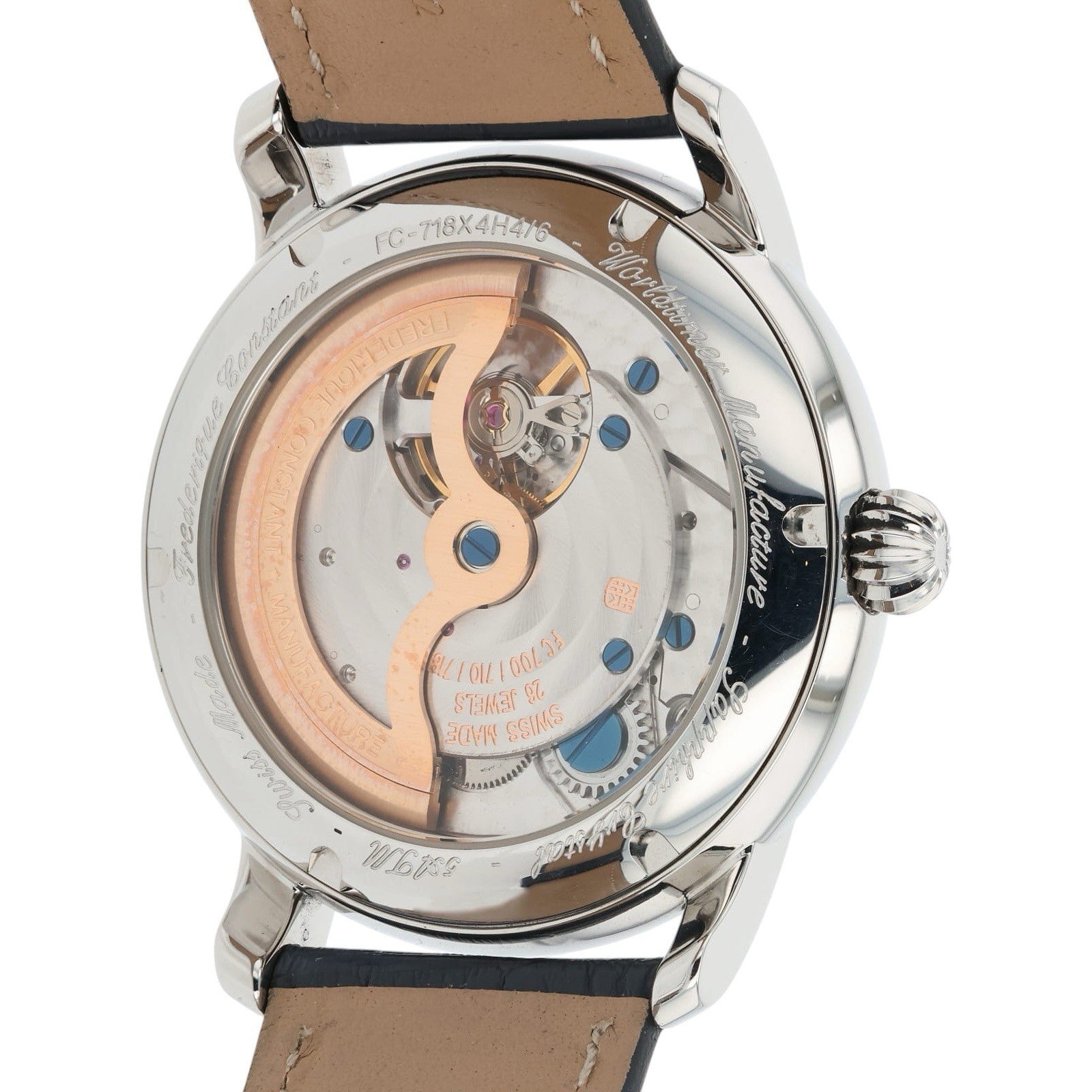 Frederique Constant Manufacture Steel Blue Dial 42mm Automatic Mens FC-718X4H4/6