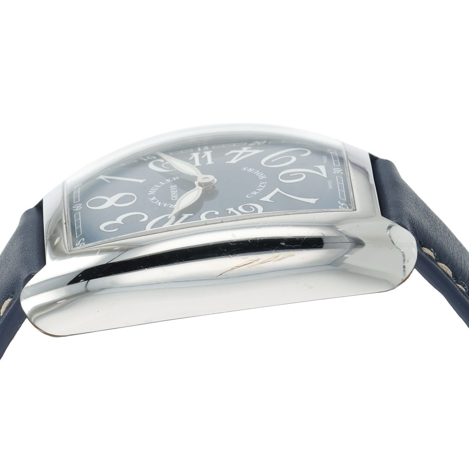 Franck Muller Crazy Hours Blue Dial Steel 43x33mm Automatic Mens 7880 CH II NR