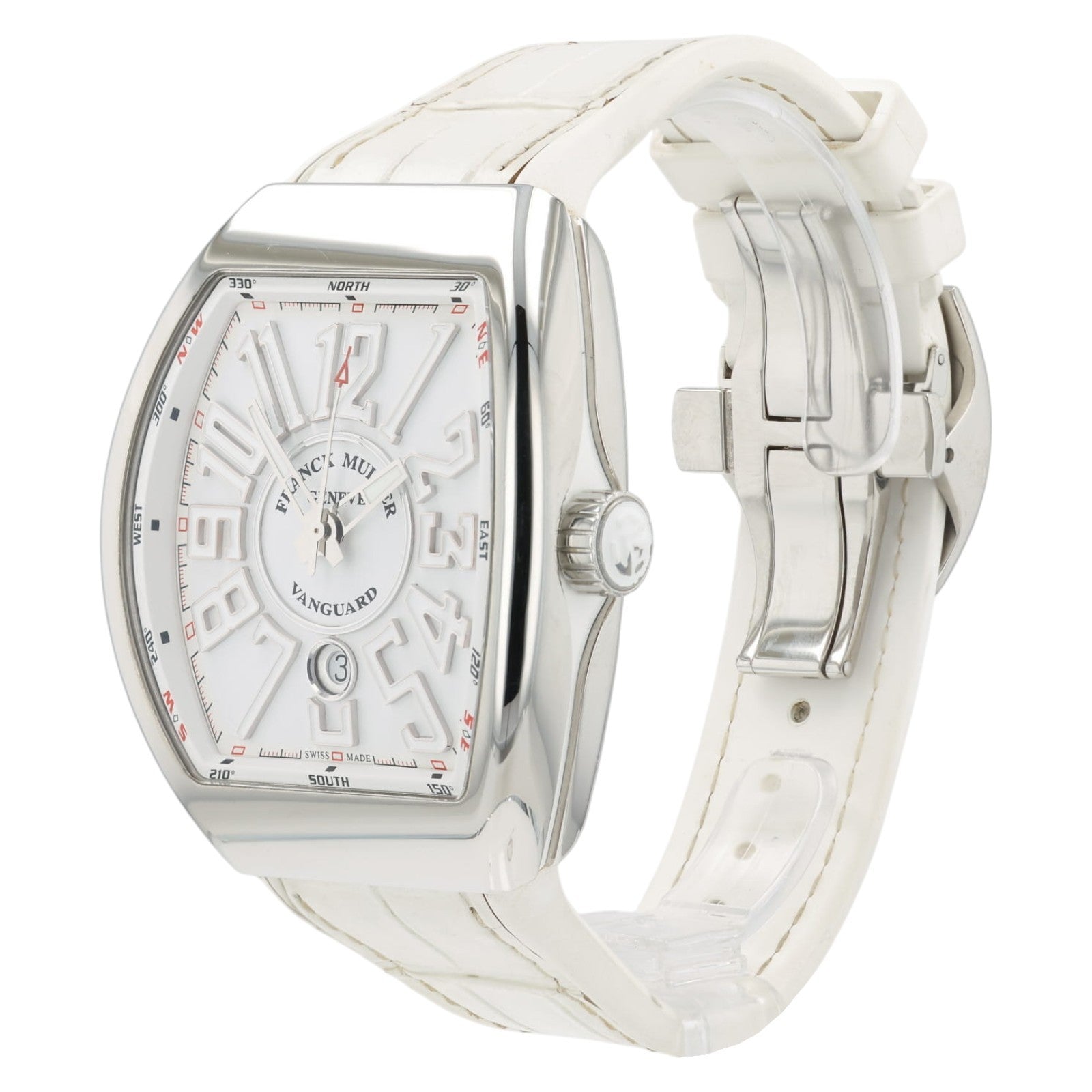 Franck Muller Vanguard White Dial Stainless Steel 45mm Automatic Mens V45 SC DT