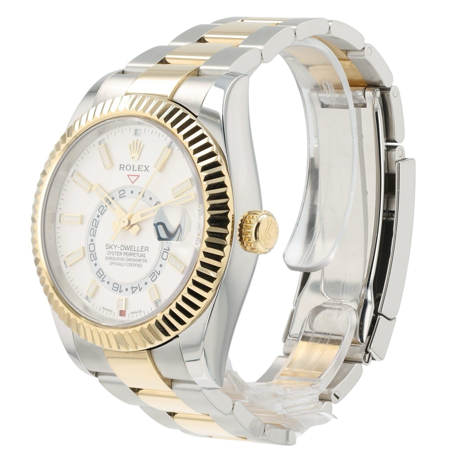 Rolex Sky-Dweller White Dial Gold & Steel 42mm Automatic Men’s Watch 326933