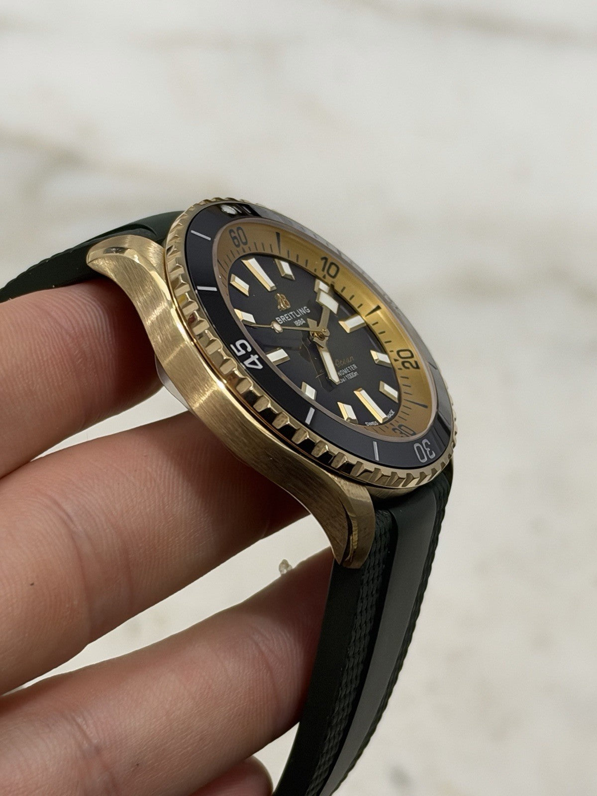 NEW 2026 Breitling Superocean Bronze Auto Black Green Watch N17375201L1S1