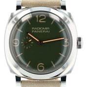 Panerai Radiomir Stainless Steel Green Dial 45mm Automatic Mens Watch PAM00995