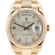 2026 RSC Rolex Day Date Silver Color Dial 18k Everose Gold 36mm Auto Mens 118235