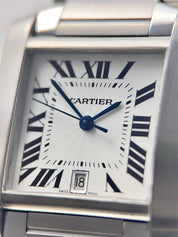 Cartier Tank Francaise Stainless Steel 28mm Automatic Women's Watch 2302