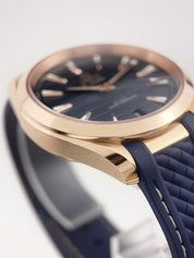 Omega Seamaster 18k Rose Gold Blue Dial 41mm Automatic Watch 220.52.41.21.001