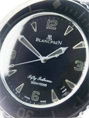 Blancpain Fifty Fathoms Steel Black Dial 45mm Automatic Mens Watch 5015