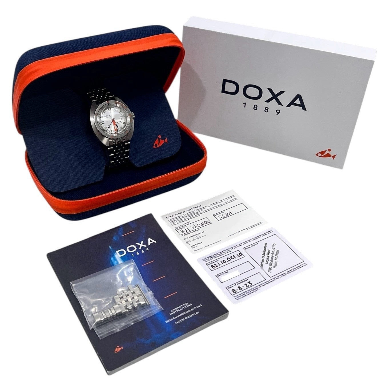 Doxa Sub 300 Searambler Stainless Steel Silver Dial 42.5mm Automatic Men's Watch
