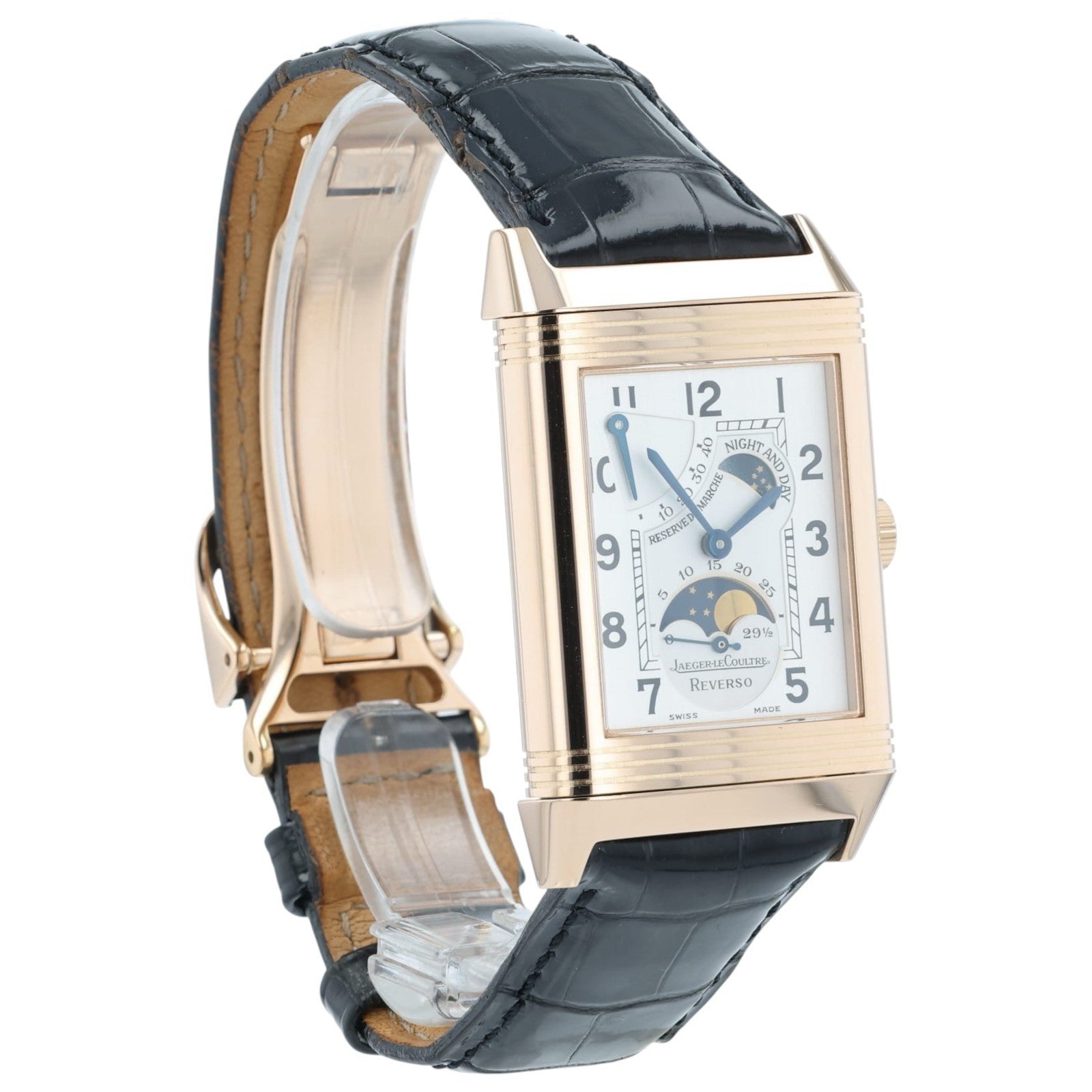 Jaeger LeCoultre Reverso 18k Rose Gold Silver Dial 26mm Manual Wind Q2752420